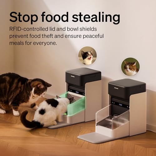 Automatic Cat Feeders for 2 Cats (White / 3L*2 Packs)
