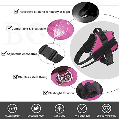 Dog Harness No (Small (Pack of 1) / Rose red)