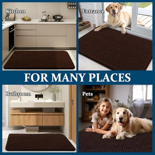 Dog Door Mat for Muddy Paws 44x32 (Brown / 44" X 32")