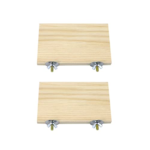 2pcs Bird Perch Platform Flat Stand Beak Paw Grinding for Parrot