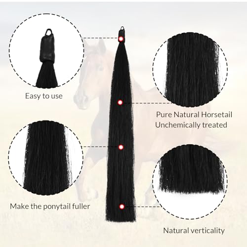 28 30 IN Long 1 (1/2 LB Natural Black A - Braided Loop)