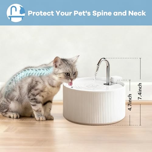 Upgrade 2.2L 78oz Ceramic Pet Fountain