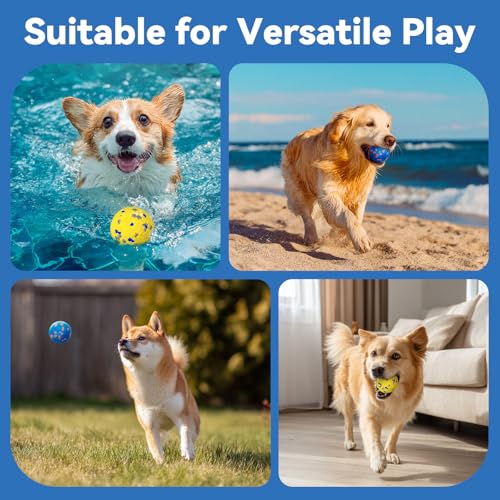 Indestructible Dog Ball Toy (A-yellow&blue)