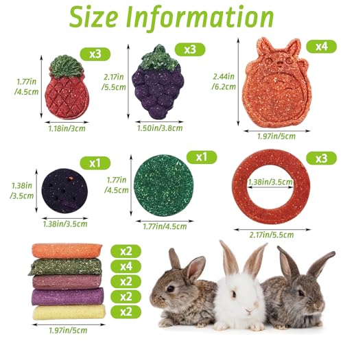 27 PCS Rabbit Chew Toys for Teeth