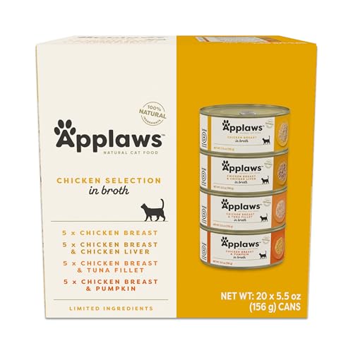 Chicken 3 Flavor Variety in Broth Wet Cat Food 12 (5.5 Fl Oz (Pack of 12))