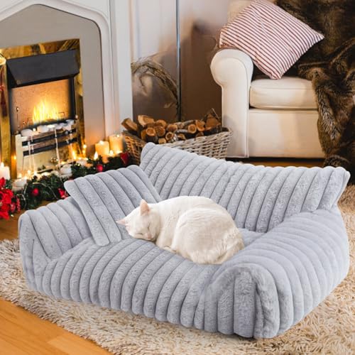 Dog Beds for Small Dogs (Medium(30x20x10") / Grey)