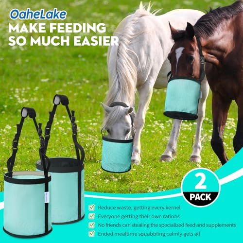 Horse Feed Bag 2 Pcs (2 Pcs Mint)