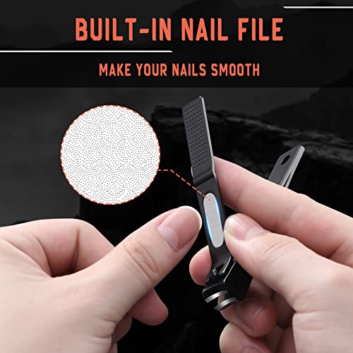 Toe Nail Clippers for Men (Black / Small - Set of 2)