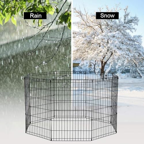 Foldable Dog Playpen (Black)