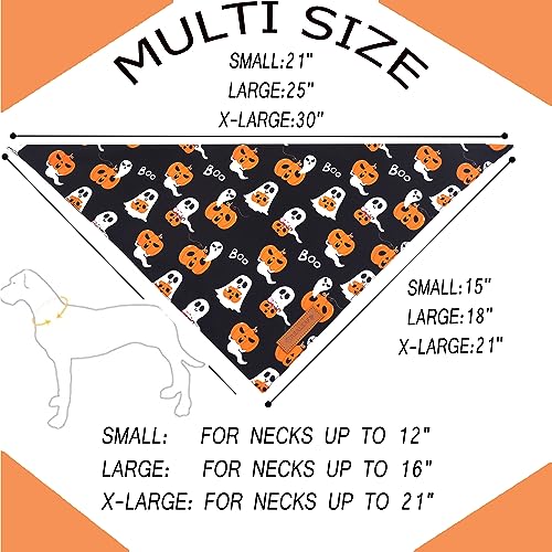 Halloween Dog Bandanas 2 Pack (Halloween 1 / X-Large)