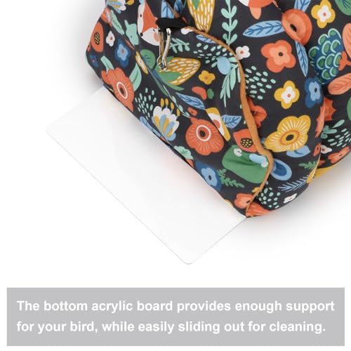 Bird Nest House Winter Warm Snuggle Hut Bird Bed Hanging Hammock for Parrots Budgies Parakeets Caique Senegal Cockatiels Conures (Large / Black)
