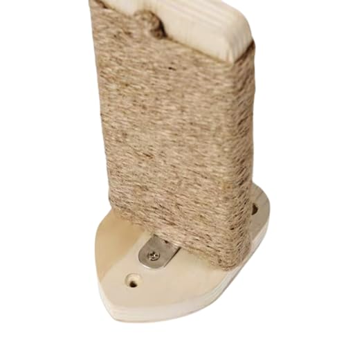 3-in-1 Cat Climbing Wall Steps with Hemp Rope, Shelves and Perches, Scratching Pads for Cats Playing and Climbing (Wood) (Wood)