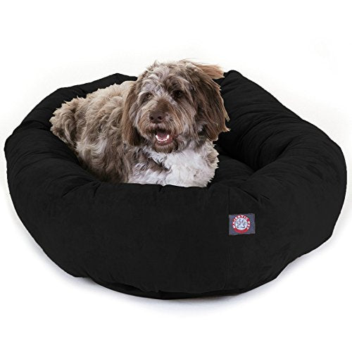 Suede Calming Dog Bed (Black)