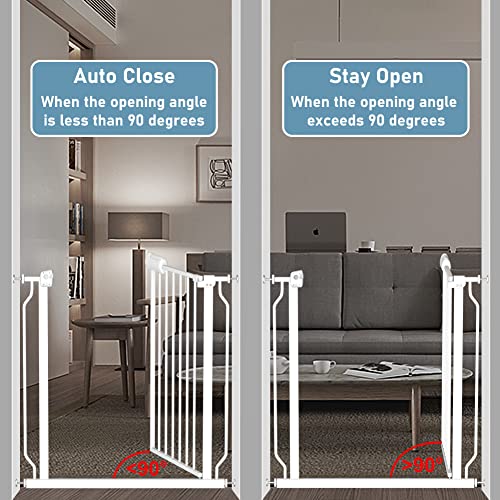 Extra Wide Baby Gate 4.72in Extensions Walk Through Baby Gate Pressure Mount Auto Close Child Safety Gates (4.72"/12cm)