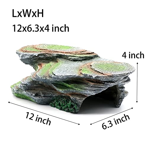 Reptile Resting Terrace Tortoise Climbing Platform Shale Scape Step Ledge (Medium-B-12*6*4)