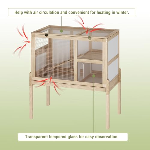Guinea Pig House for 2 with Stand