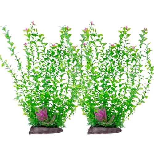 Aquarium Plastic Plants Aquarium Decor Artificial Fish Tank Plants (C*2 Pcs / 20.4 in)
