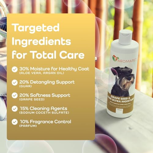 Grape Seed & Aloe Ultra Moisture for Coarse Coats Dog Shampoo (Schnauzer / 16 Fluid Ounces)