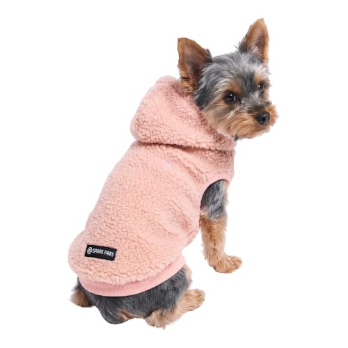 Sherpa Fleece Dog Jacket (Pink / Small)