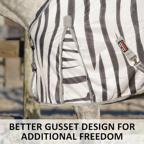 Soft Interlock Mesh II Zebra Horse Fly Sheets (Horse Size 74 / Euro Surcingle / Zebra)