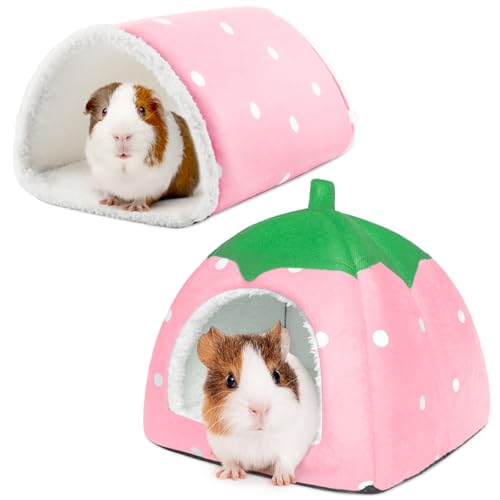 Guinea Pig Hideout with Tunnel (Pink strawberry)