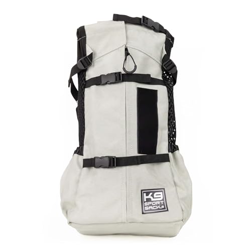 Air 2 - Large, Light Grey - Ideal for Dogs with 20-22” Back Length - Durable, Breathable Backpack-Style Carrier - Perfect for Walks, Short Hikes & Public Transportation (Light Grey / Large)
