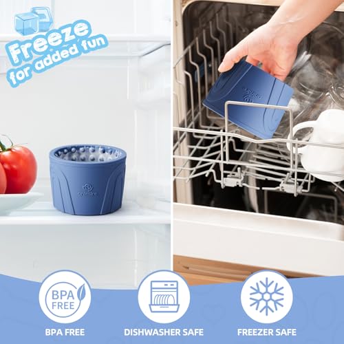 Dog Slow Feeder Lick Bowl (S / Dark Blue)