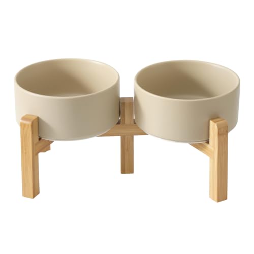 Dog Bowls Elevated (Matte Khaki)