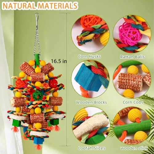 Bird Toys Parrot Toys for Large Birds (Colorful)