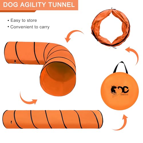 10FT Orange Dog Agility Tunnel (Orange)