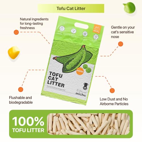 Tofu Cat Litter Natural Clumping Tofu Cat Litter (6 Pack / Rainbow Combo)