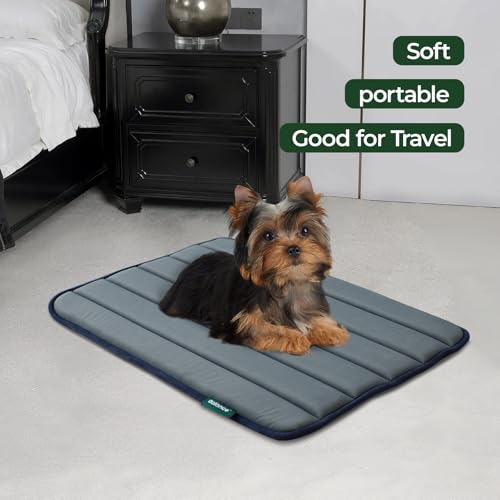 Dog Crate Pad (24.0"L x 18.0"W x 0.8"Th / Dusty Blue, 2 Packs)