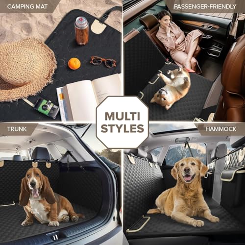 Back Seat Extender for Dogs (Black / For Cars / SUV / Small Trucks)