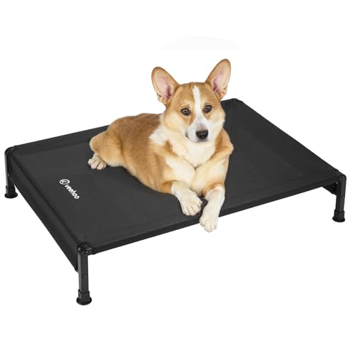 Cooling Outdoor Dog Bed (Black - Hem / 35.0"L x 22.0"W x 7.0"Th)