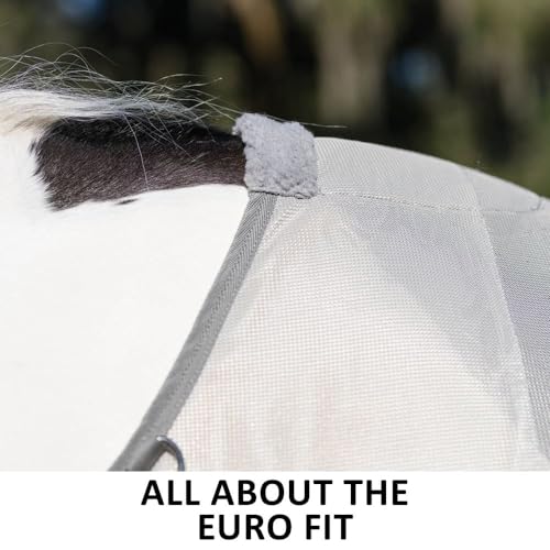 Soft Interlock Mesh II Horse Fly Sheets (Horse Size 72 / Horse Euro Bellyband / Silver)