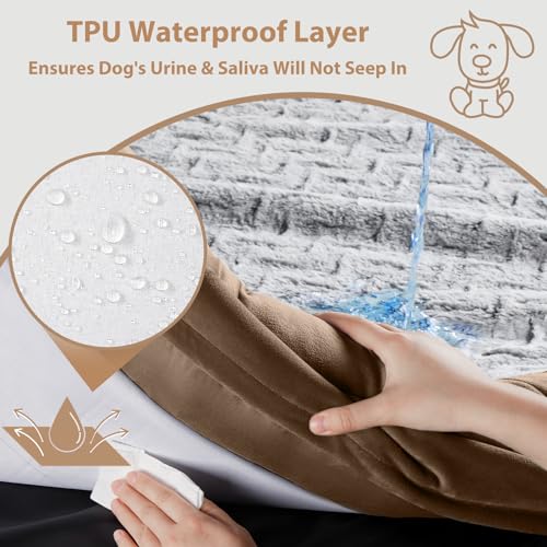 XXXL Big Large Orthopedic for Senior Dog Bed Comfy Sleeping (Brown / XXX-L (53x43x7.5in))