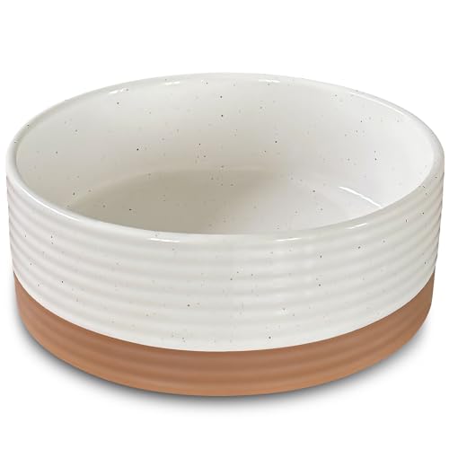 Ceramic Pet Bowl (Large / Vanilla White)