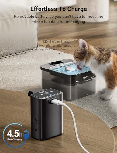 Cat Water Fountain Cordless (Black / Pro)