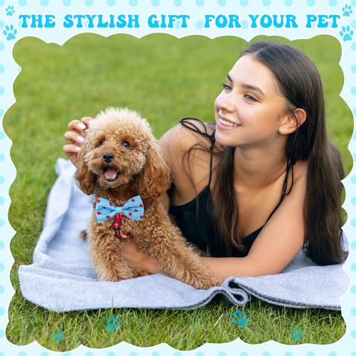 50 Pcs Polka Dot Dog Bow Ties