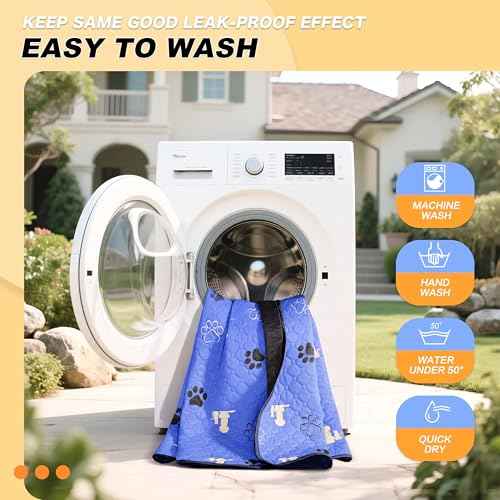 Washable Pee Pads for Dogs (Blue / 48"x48" (Pack of 2))