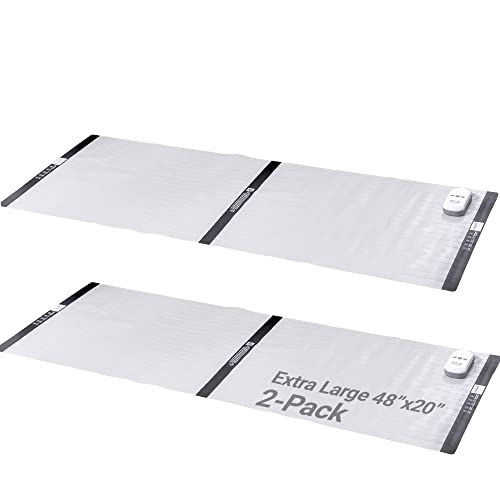 2 Pack Scat Mat for Cats (48" x 20" / White controler)