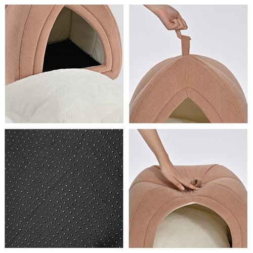Cat Bed Cave 2 (Pink / L-17.5"×17.5"×17.5")