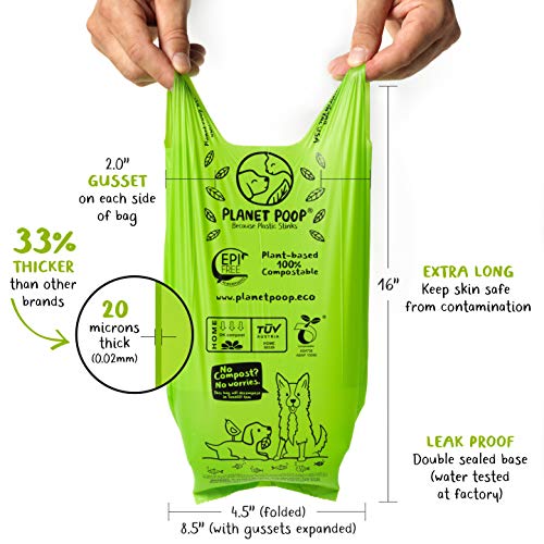 Home Compostable Dog Poop Bags Extra (60 Count (Pack of 1))