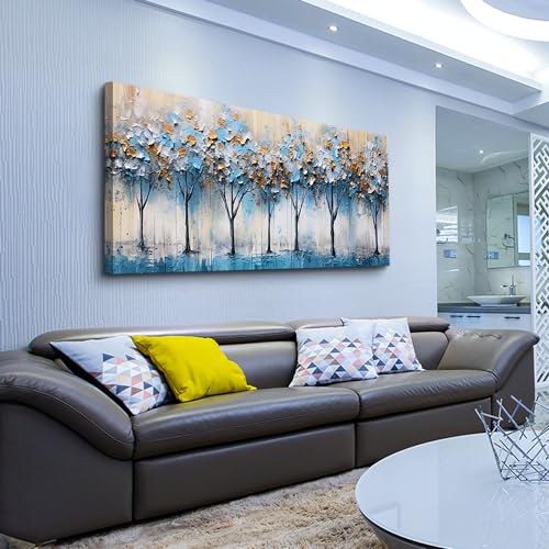 Canvas Wall Art For Living Room Bedroom Wall Decor Modern Home Decor Office Decorations Vintage Trees Abstract Wall Paintings Stretched And Framed Ready To Hang Pictures Works (40"L x 20"W / Abstract Trees Pictures)