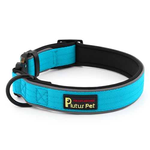 Tactical Dog Collar (M / Cyan)
