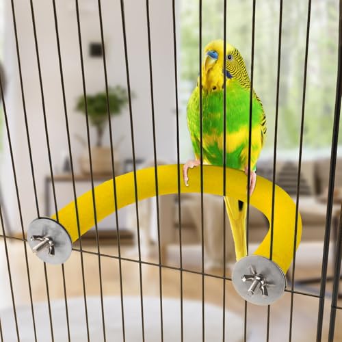U Shaped Parrot Perch (Small / Yellow)