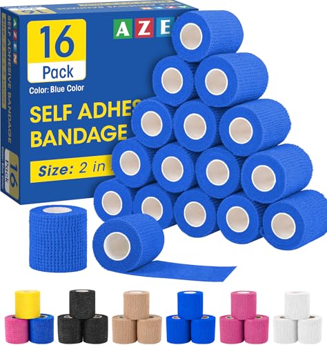 16 Pack Self Adhesive Bandage Wrap Pink (Blue / 2IN - 16Pack)