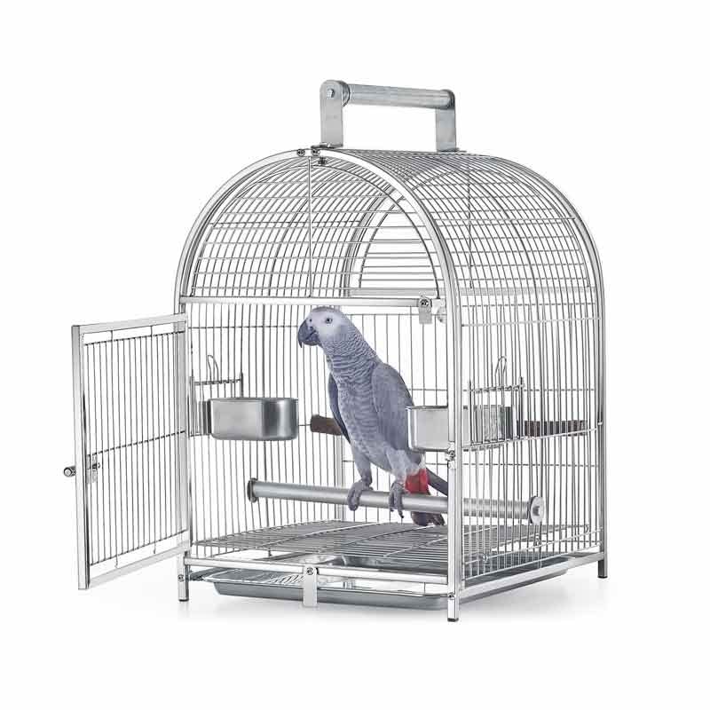 Large Stainless Steel Bird Cage Parrot Bird Cage Metal Travel Bird Cage Outdoor Breeding Bird Houses for Small Birds
