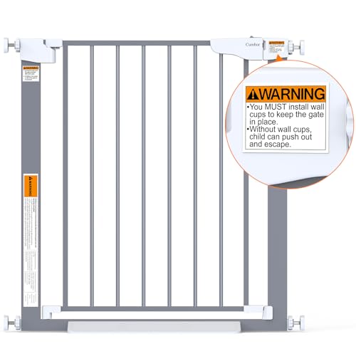 29.7 54.2" Wide Baby Gate (Gray / 29.7"-54.2" W x 30.5" H)