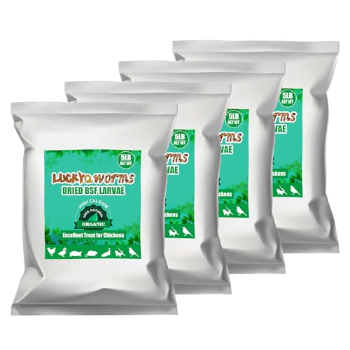20lb Dried Black Soldier Fly Larvae for Chickens Hen High Protein Duck Food (20 Pound (Pack of 1))